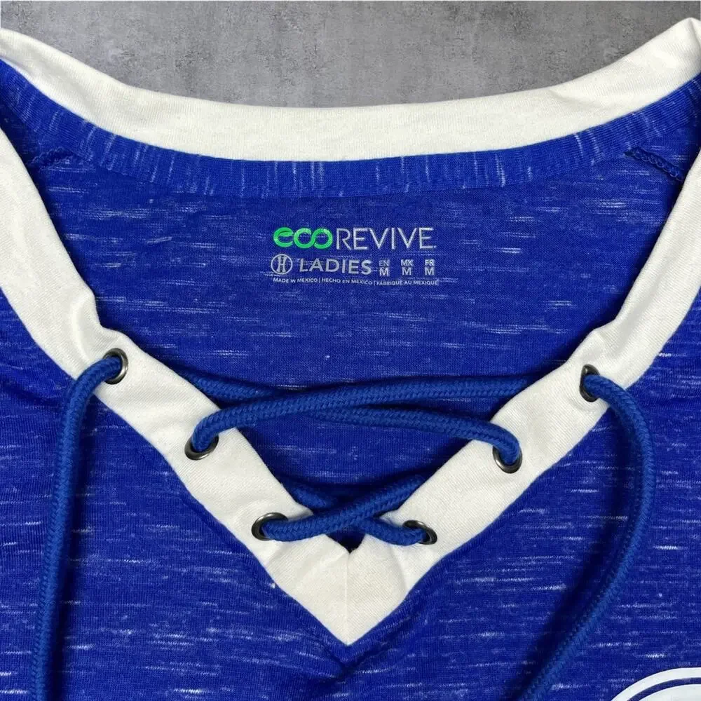 Golden State Warriors Shirt Blue White Lace-Up EcoRevive Ladies M